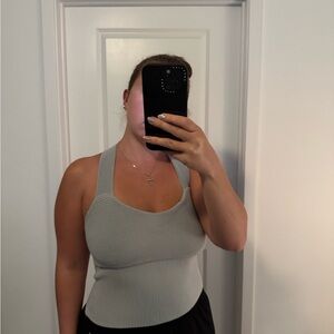 Abercrombie & Fitch Gray Ribbed Tank Top